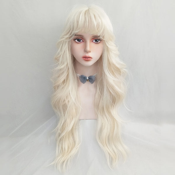 lolita golden long curly wig yc50198