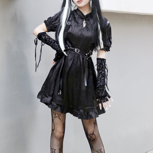 Punk Lolita Black Dress YC24394