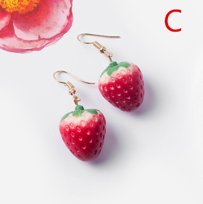 Fruit strawberry earrings yc22796