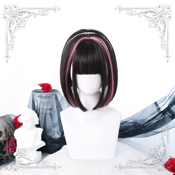 Lolita short straight hair wig YC24165