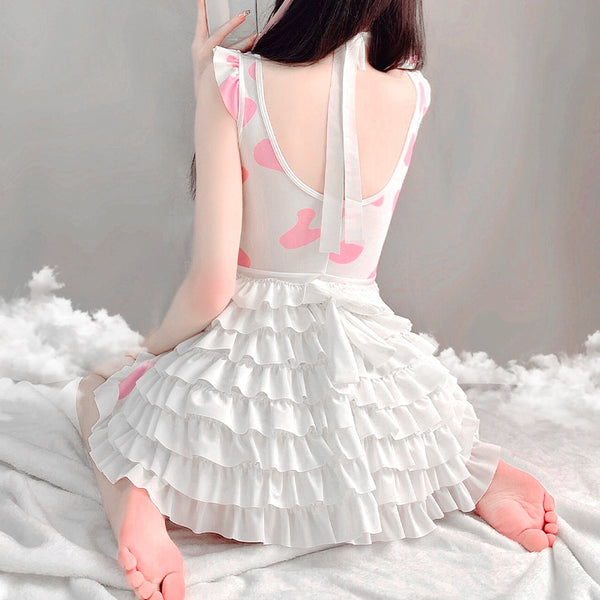 Kawaii softgirl cow outfit yc24770