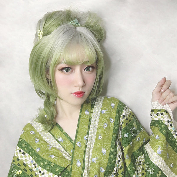 lolita green gradient wig yc22173