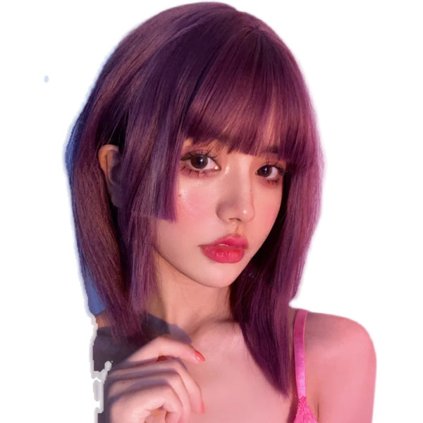 Harajuku purple mid-length wig YC24400