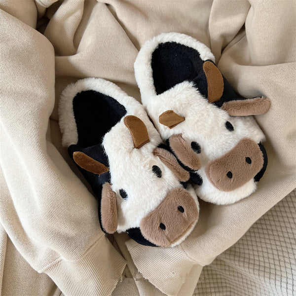 Cute cow winter slippers yc24596