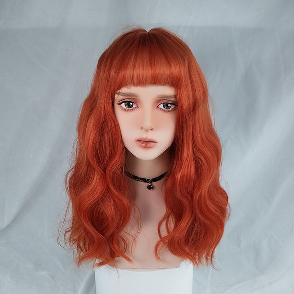 lolita orange curly hair yc23780