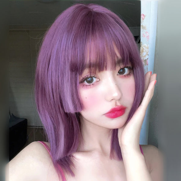 Harajuku purple mid-length wig YC24400