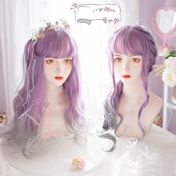 Harajuku Lolita purple cos wigs YC20153