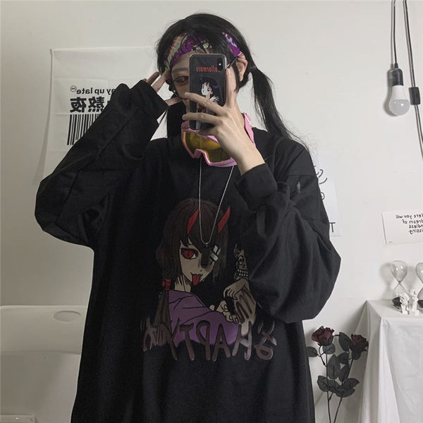 Dark Demon Girl Anime Sweatshirt YC23704 – anibiu