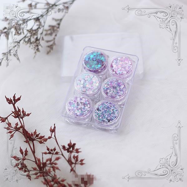 Glue-free glitter powder corner stickers YC21811