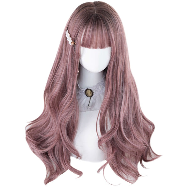 Lolita long curly mixed color wig YC24521