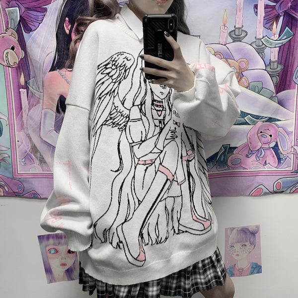 Egirl style sweater yc24736