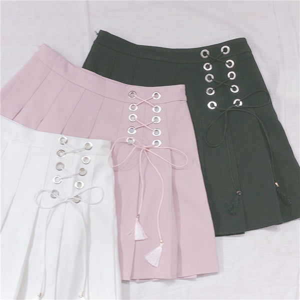 Bow tie high waist skirt    YC21464