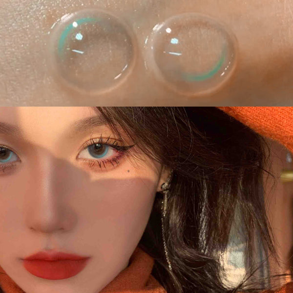 Blue contact lenses (two pieces) YC24512