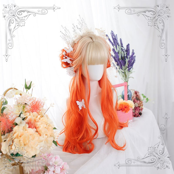 Lolita gradient color long curly hair wig YC24173