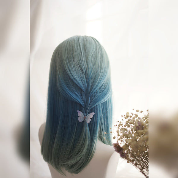 Harajuku Blue Green Gradient Wig yc20973