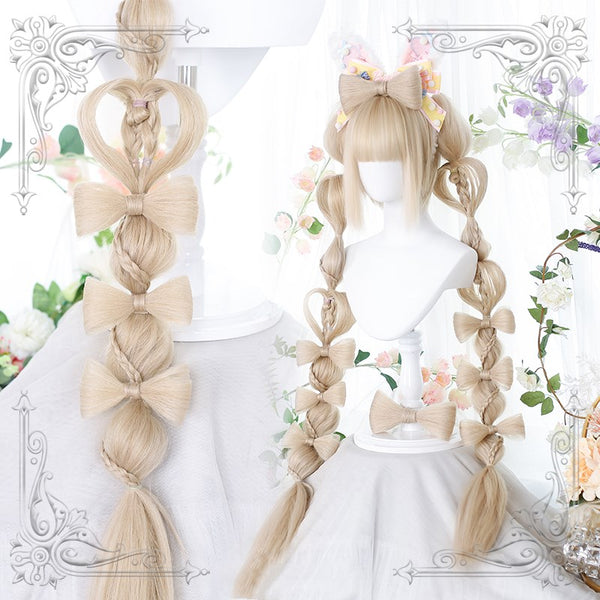 Lolita long straight blond wig  YC24508