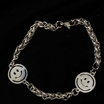 Hip hop smiley couple bracelet yc22686