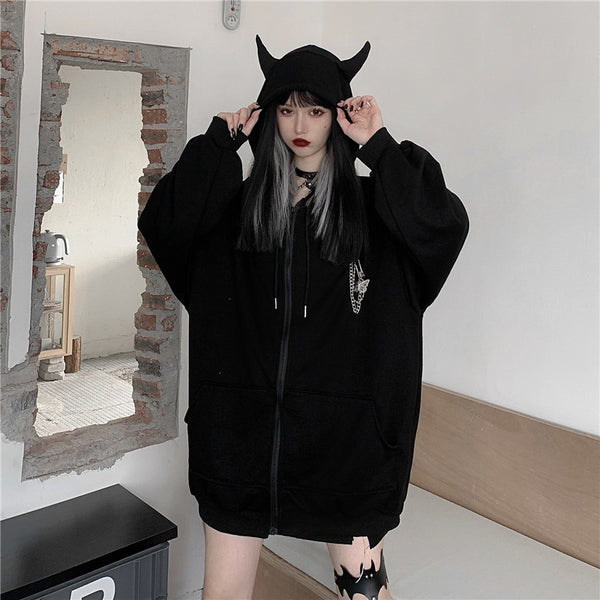 Black hooded jacket YC24449
