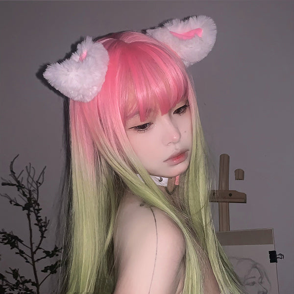 Elf girl gradient wig yc24786
