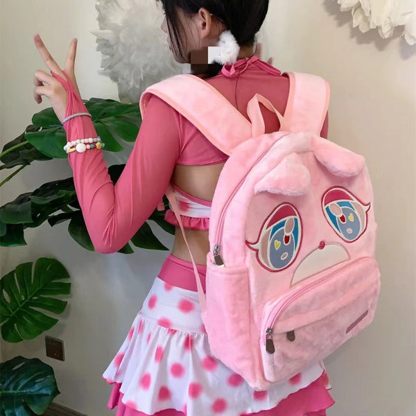 Pink cartoon plush backpack YC24822
