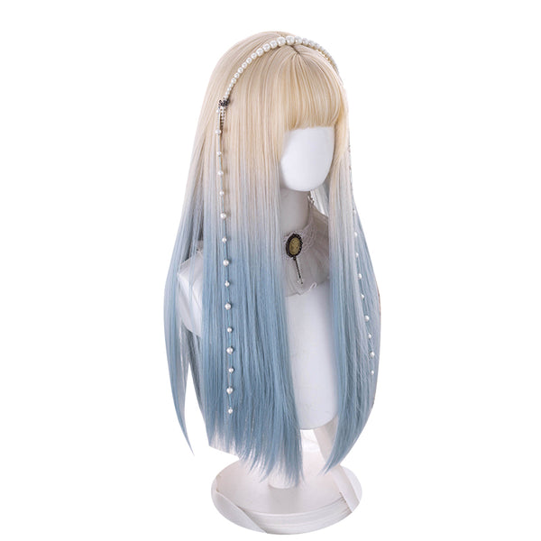 Lolita gradient color long straight wig YC24311