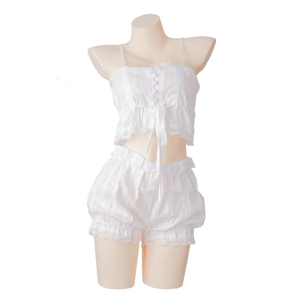 Suspenders Pumpkin Pants Pajama Set YC21861