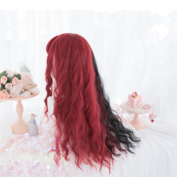 Harajuku Lolita red and black color matching wig  YC21391