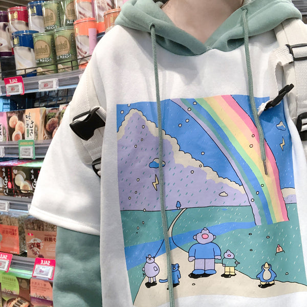 Cute rainbow sweater yc22663