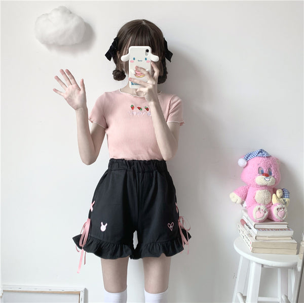 Jfashion cute lace shorts yc24727