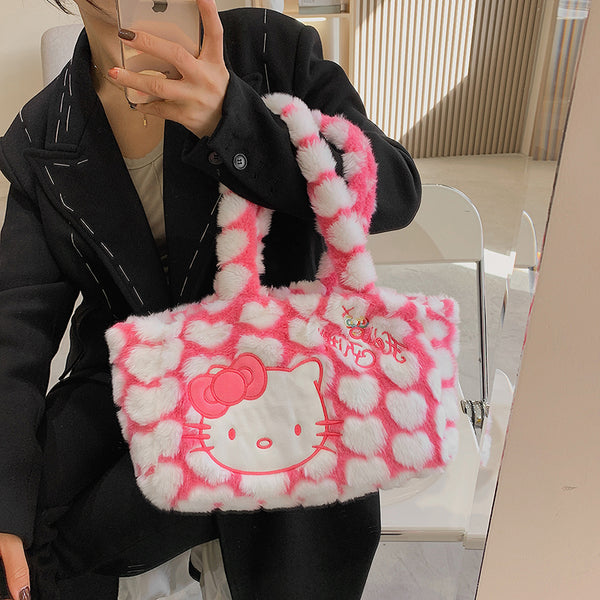 Cute kitty pink plush bag yc24657 – anibiu