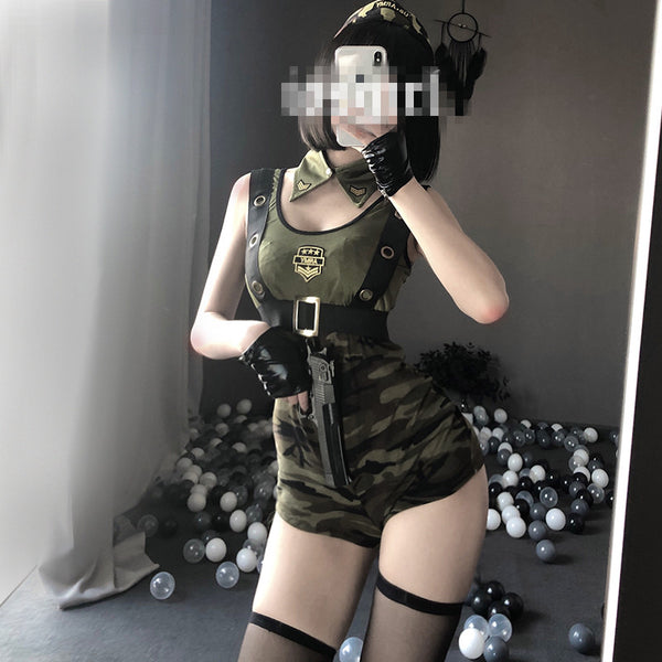 Sexy cos camouflage suit  YC21745