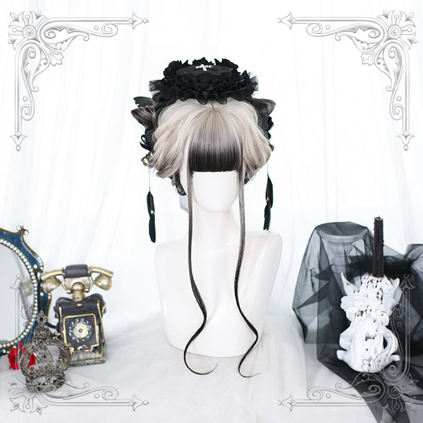 Lolita black white gradient wig yc24592