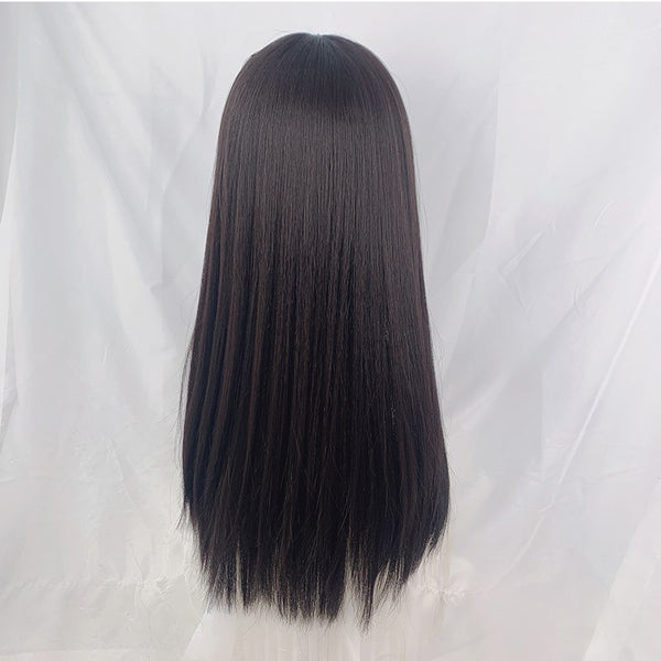 Lolita black long straight wig YC24404