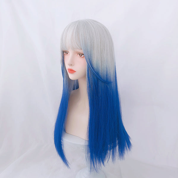 LOLITA BLUE GRADIENT WIG YC24547