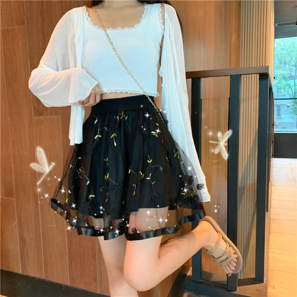 Korean mesh skirt YC23973