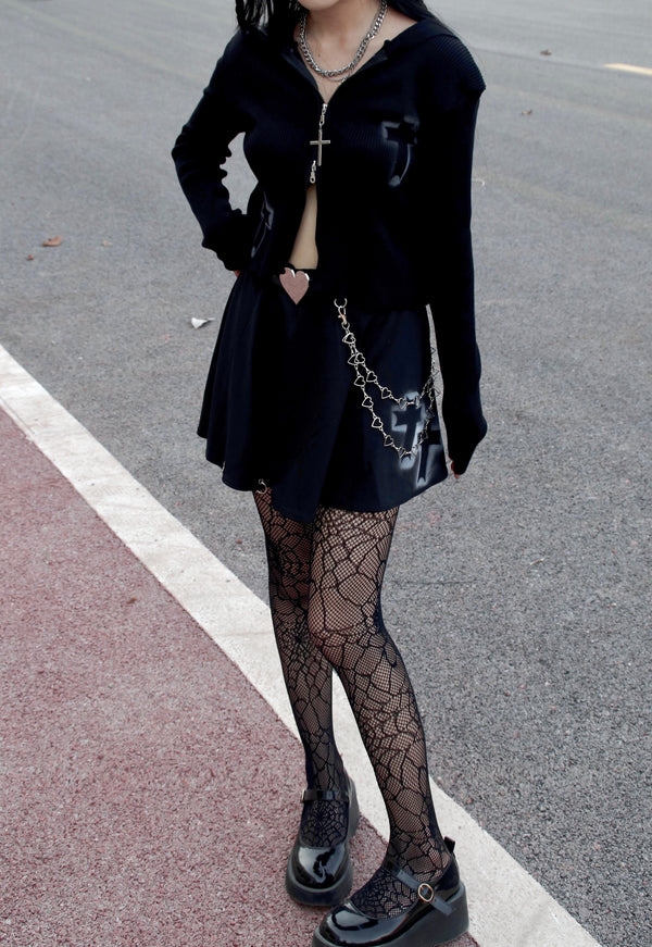 Harajuku Black Long Sleeve Top YC245136