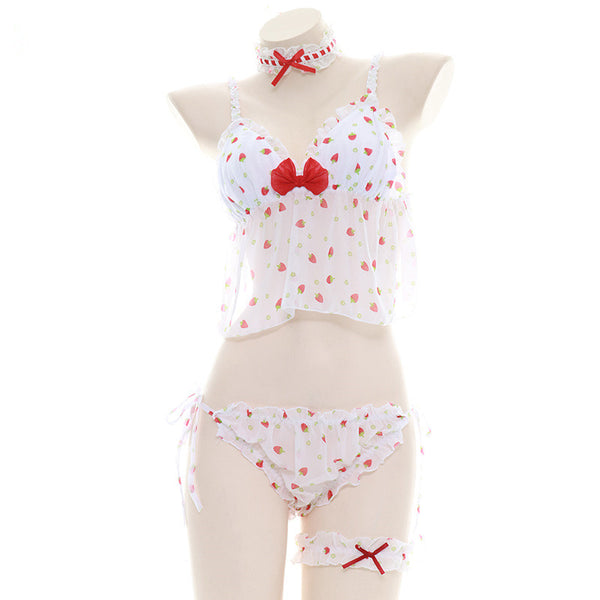 Strawberry Strap Nightdress Set  YC50006