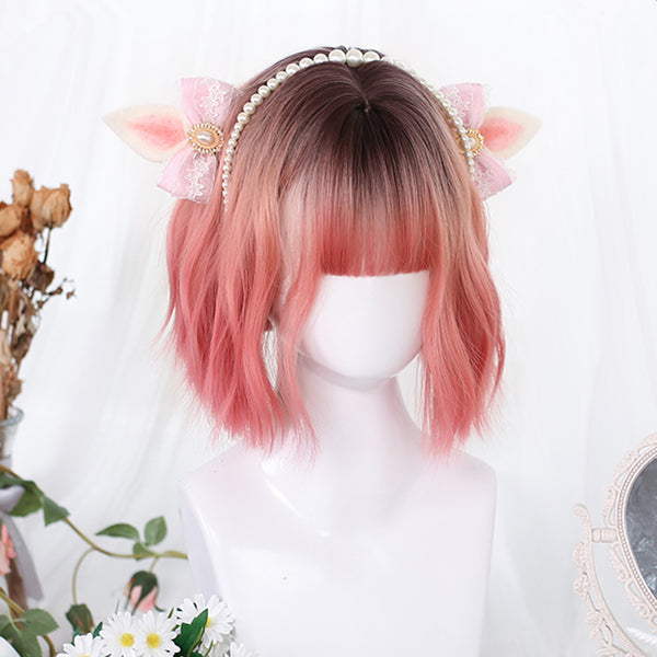 lolita black pink wig yc23767