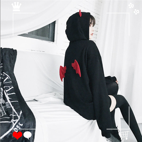 Little devil plus velvet sweater YC22128