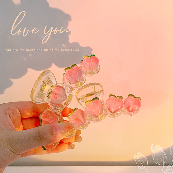 Girly peach hair clip yc24753