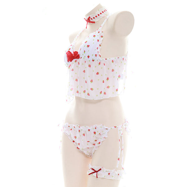 Strawberry Strap Nightdress Set  YC50006