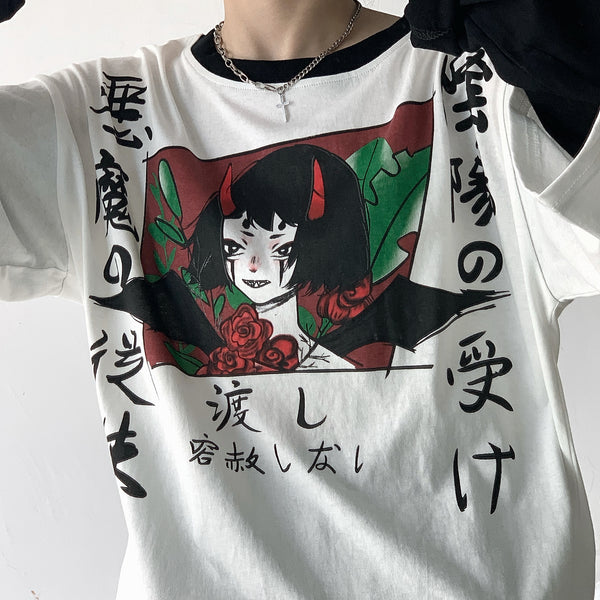 Devil bringer fake two-piece t-shirt YC21948
