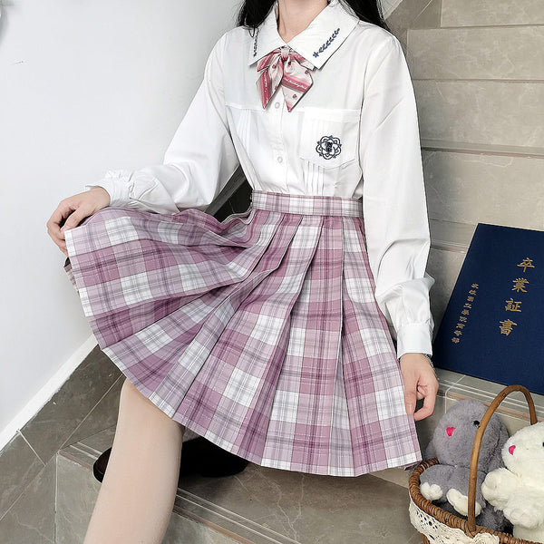 jk uniform plaid skirt suit yc50219