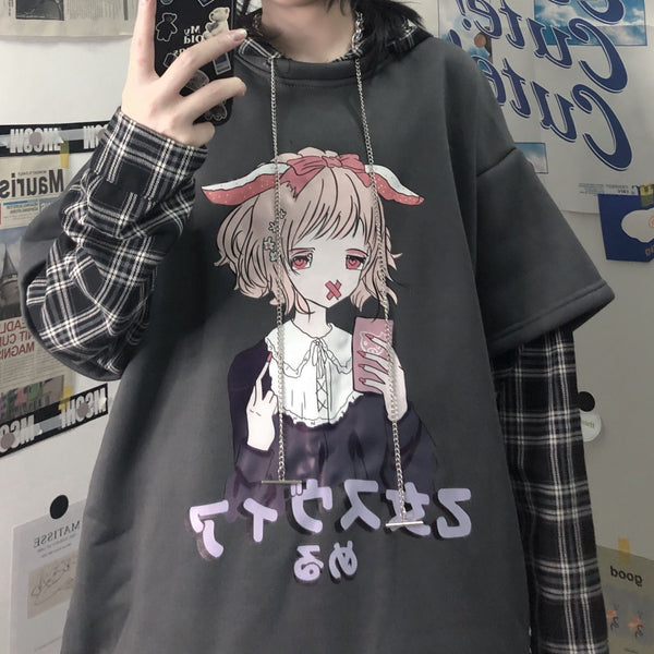 Harajuku patchwork sweatshirt yc40111