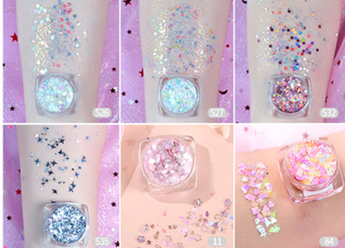 Star glitter glitter (6 boxes) YC21903