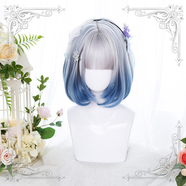 Lolita Grey Blue Wig yc22657