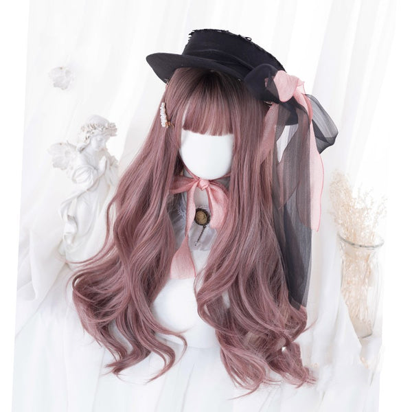 Lolita long curly mixed color wig YC24521