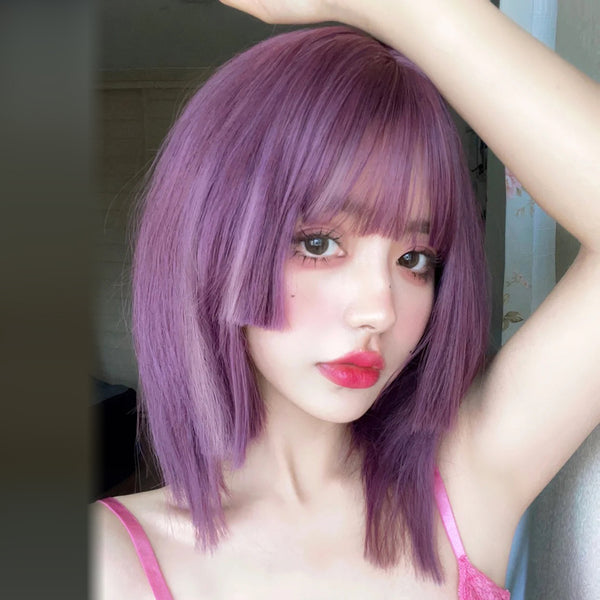 Harajuku purple mid-length wig YC24400
