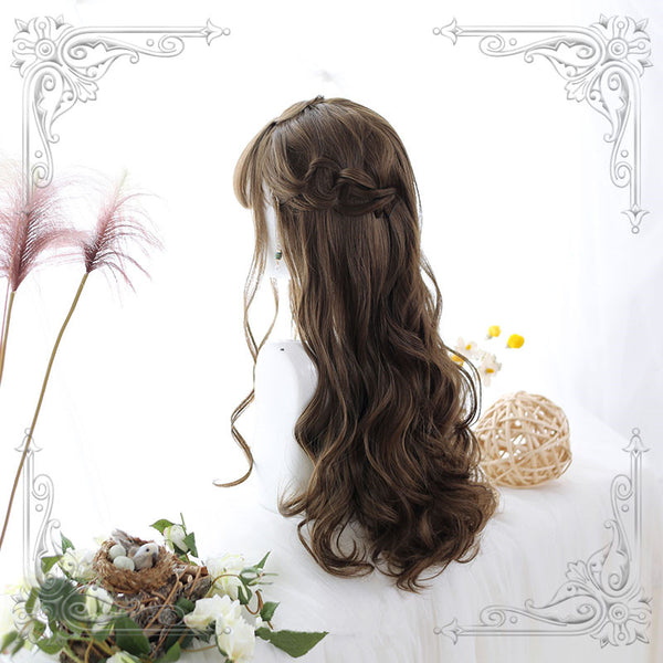 Lolita air bangs long roll wig  YC21301
