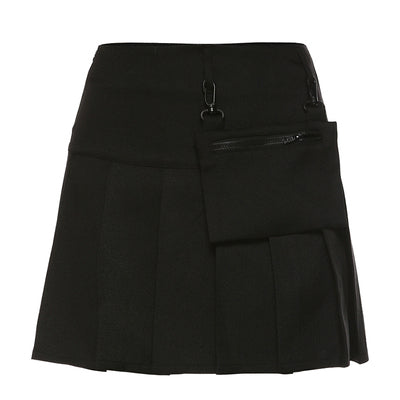 Harajuku pocket pleated skirt yc22787